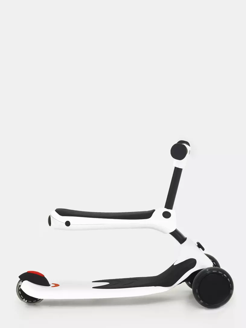 Беговел-самокат Rant Rider Plus со светящимися колесами белый