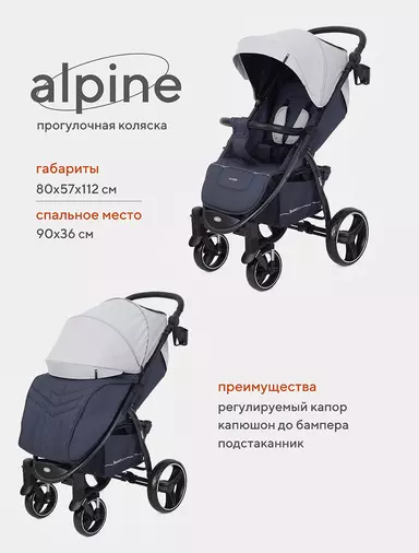 Коляска прогулочная Rant Basic Alpine Eva Grey