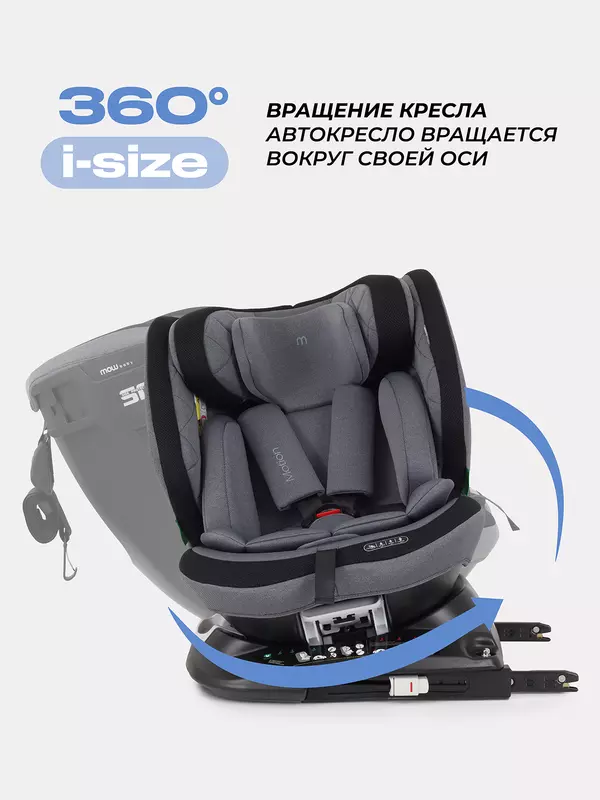 Автокресло Mowbaby Motion isofix (40-150 см) Grey