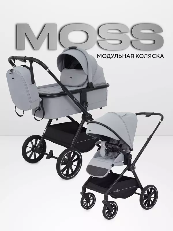 Коляска 2 в 1 Rant Moss 2025 Grey